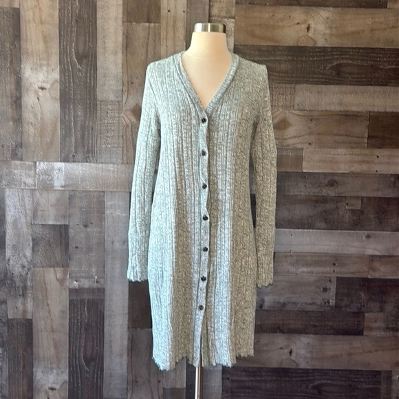 Anthropologie Akemi + Kin button up cardigan duster size small romantic boho - Picture 13 of 13